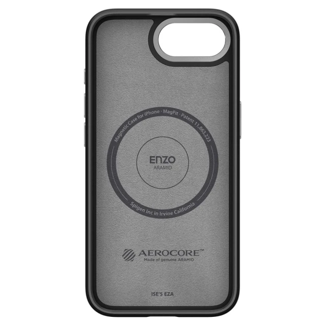 Чохол Spigen Enzo Aramid для iPhone 16e Matte Black with MagSafe (ACS09153)