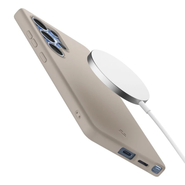 Чохол Spigen Silicone Fit для Samsung Galaxy S25 Ultra (S938) Natural Titanium with MagSafe (ACS09165)