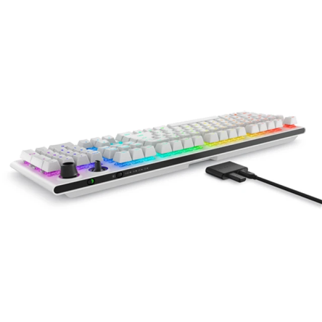 Клавиатура Dell Alienware Tri-Mode AW920K беспроводная игровая RGB LED US раскладка Cherry MX Red Bluetooth Lunar Light (884116448686)