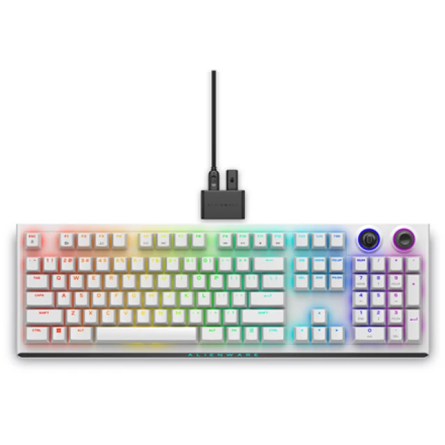 Клавиатура Dell Alienware Tri-Mode AW920K беспроводная игровая RGB LED US раскладка Cherry MX Red Bluetooth Lunar Light (884116448686)