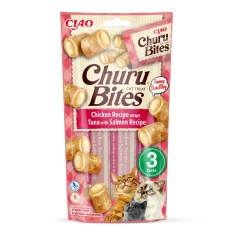Ласощі для котів INABA Churu Bites з тунцем і лососем 3 шт x 10 г (8859387700810)