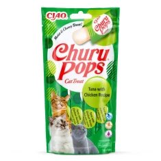 Ласощі для котів INABA Churu Pops з тунцем і куркою 4 шт x 15 г (8859387701015)