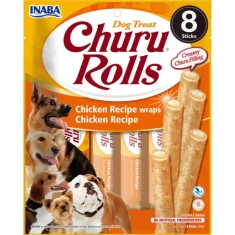 Ласощі для собак INABA Churu Rolls з куркою 8 шт x 12 г (8859387701367)