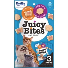 Ласощі для котів INABA Juicy Bites зі смаком гребінця та краба 3 шт x 11,3 г (8859387701701)