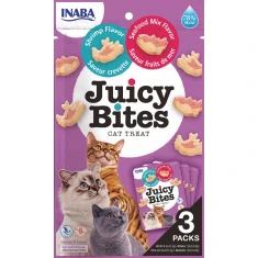 Ласощі для котів INABA Juicy Bites зі смаком креветок і морепродуктів 3 шт x 11,3 г (8859387701718)
