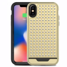 Чохол Zizo Star Diamond Hybrid для iPhone X Gold/Black (DLST-IPHX-GDBK)