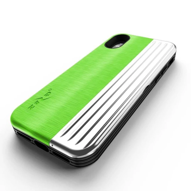 Чохол Zizo Retro Series для iPhone X/Xs Neon Green/Silver зі скла 9H (RET-IPH8-NGRSL)