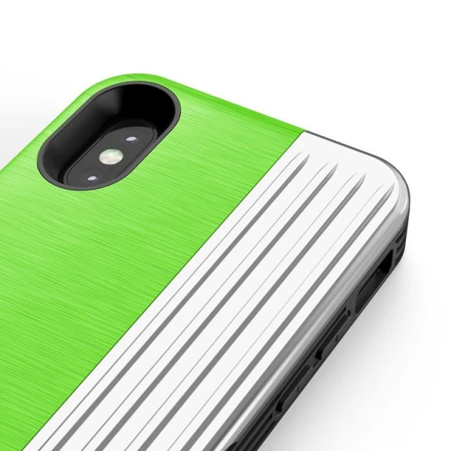 Чохол Zizo Retro Series для iPhone X/Xs Neon Green/Silver зі скла 9H (RET-IPH8-NGRSL)