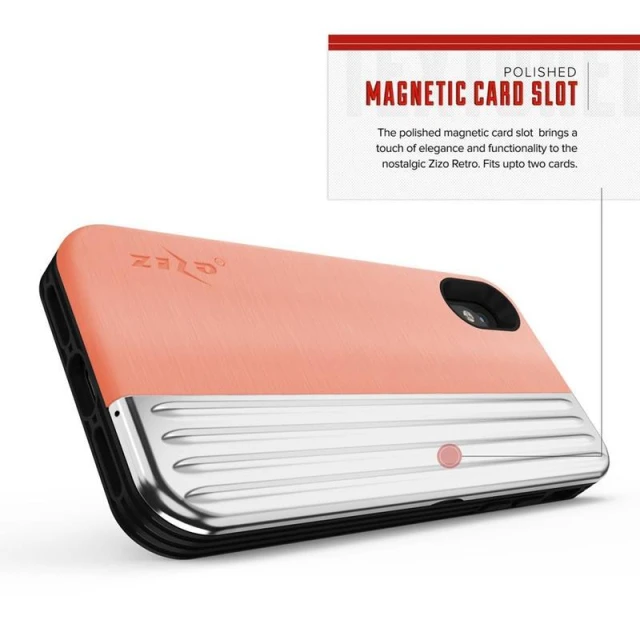 Чохол Zizo Retro Series для iPhone XS | X Peach/Silver (RET-IPH8-PHSL)