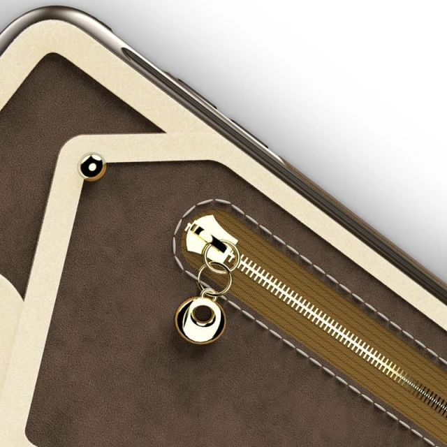 Чохол Zizo Nebula Wallet для iPhone X Dark Brown/Brown зі скла 9H (NEB-IPH8-DBBR)