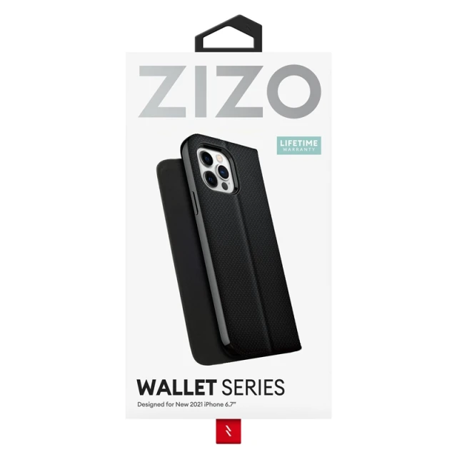 Чохол Zizo Wallet для iPhone 13 Pro Max Black (WTPH-IPH2167-BKCV)