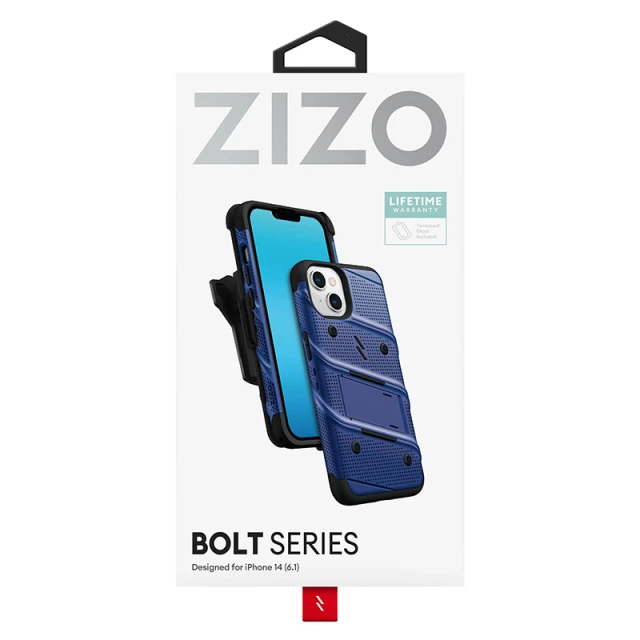 Чехол Zizo Bolt Series для iPhone 14 Blue (BOLT-IPH14-BLBK)