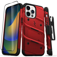 Чохол Zizo Bolt Series для iPhone 14 Pro Max Red (BOLT-IPH14PROMAX-RDBK)