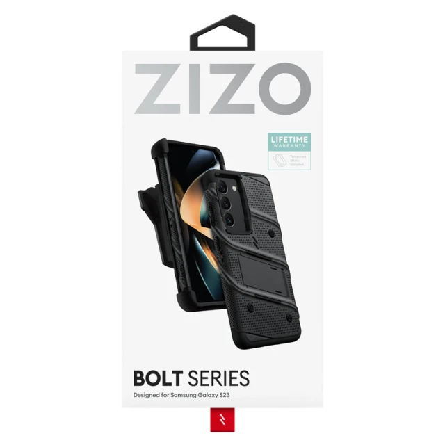 Чохол Zizo Bolt для Samsung Galaxy S23 Black (BOLT-SAMGS23-BKBK)