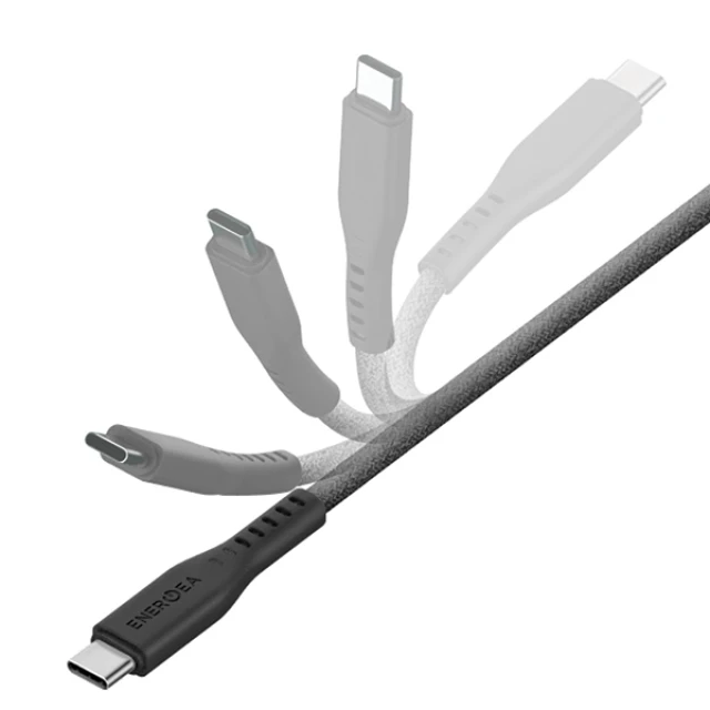 Кабель Energea Flow USB-C - USB-C 1.5m 240W 5A PD Fast Charge Black (CBL-FLCC-BLK150M)