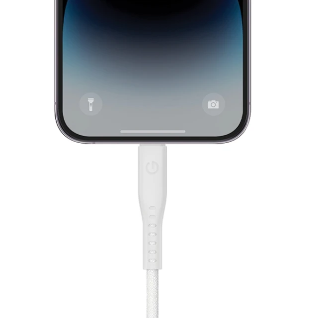 Кабель Energea Flow USB-C до Lightning C94 MFI 1.5m White 60W 3A PD Fast Charge (CBL-FLCL-WHT150M)