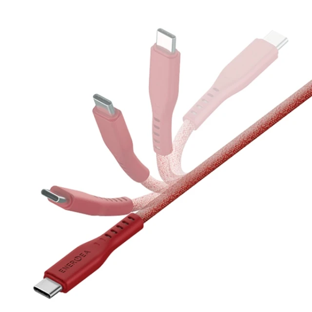Кабель Energea Flow USB-C - USB-C 1.5m Red 240W 5A PD Fast Charge (CBL-FLCC-RED150M)