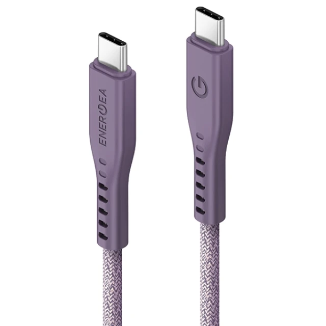 Кабель Energea Flow USB-C до USB-C 1.5m Purple 240W 5A PD Fast Charge (CBL-FLCC-PUR150M)