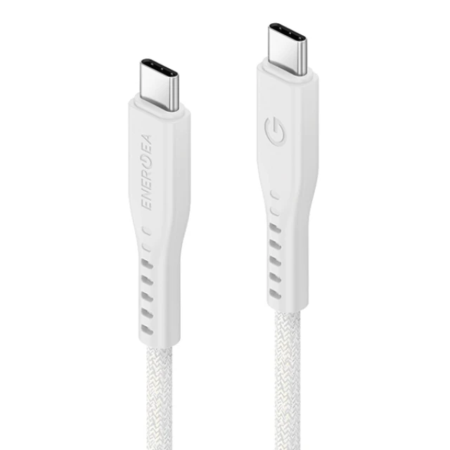 Кабель Energea Flow USB-C - USB-C 1.5m White 240W 5A PD Fast Charge (CBL-FLCC-WHT150M)