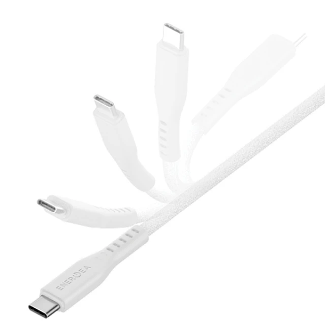 Кабель Energea Flow USB-C - USB-C 1.5m White 240W 5A PD Fast Charge (CBL-FLCC-WHT150M)