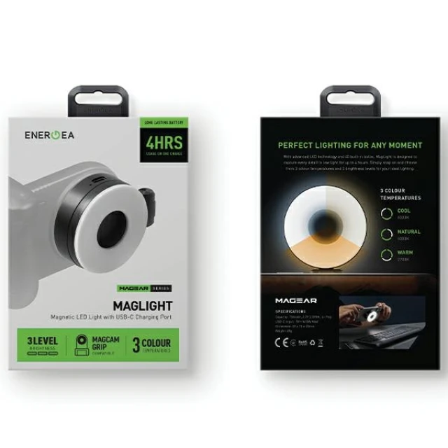 Портативна LED лампа Energea MagearMagLight Black (PG-MGLT-BLK)