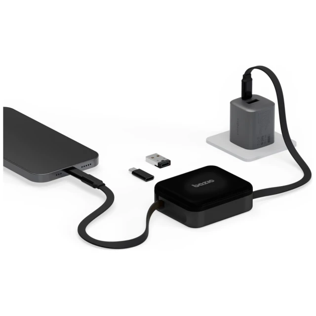 Кабель Energea Bazic GoCharge Loop 5в1 Lightning/USB-A/Micro USB 1m Black (CBL-LOOP-BLK100)