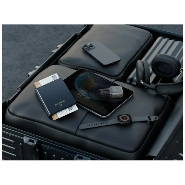 Зарядний пристрій Energea TravelGo Adapter 45 2xUSB-C 45W Grey (TGA-45-GUN)