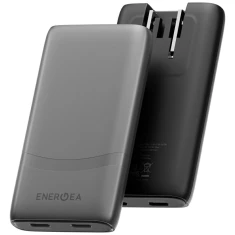 Зарядний пристрій Energea TravelWorld Edge 65W 2xUSB-C PD/PPS/QC3.0 (US/UK/EU) Grey (TW-EDGE65-GUN)