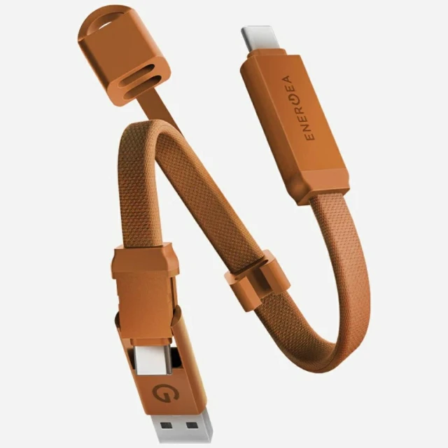 Кабель Energea Sheath Key 2в1 USB-C до USB-C/USB-A 480Mbps 60W 15cm Orange (CBL-SHTHKEY-ORG015)