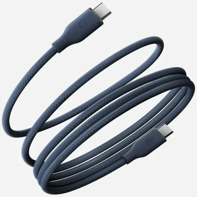 Кабель Energea Helix 60 USB-C to USB-C магнітний 480Mbps 60W 1.5m Blue (CBL-HX60-BLU150)