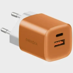 Зарядний пристрій Energea Ampcharge GaN35 USB-C/USB-A PD/PPS/QC3.0 35W Orange (CHR-AC-GAN35ORGEU)