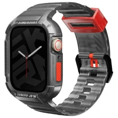 Ремінець Skinarma Saido 2in1 для Apple Watch Ultra 3/2/1 49 mm | Series 11/10 46 mm | Series 9/8/7/6/5/4/SE 45 mm | 44 mm Smoke (SK-WS-SAIDO-SMK45)