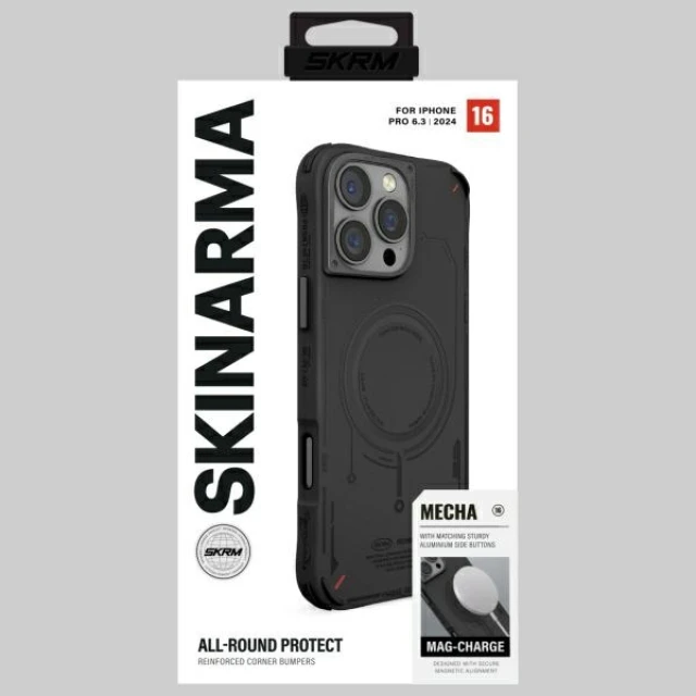 Чехол Skinarma Mecha для iPhone 16 Pro Black with MagSafe (SK-2024IPP63-MECHA-BLK)