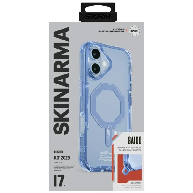 Чохол Skinarma Saido для iPhone 17 Sky Blue with MagSafe (SK-2025IP6.3-SDOMS-SBL)