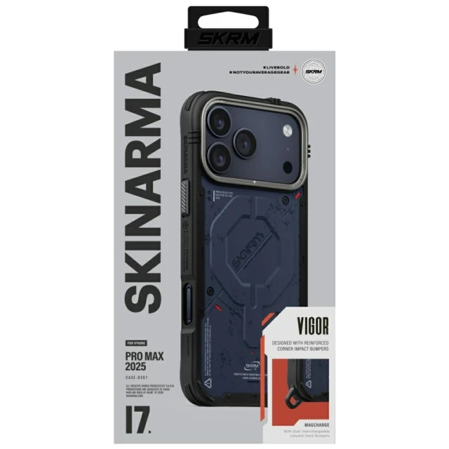 Чохол Skinarma Vigor для iPhone 17 Pro Max Blue with MagSafe (SK-IP17PM-VGR-BLU)
