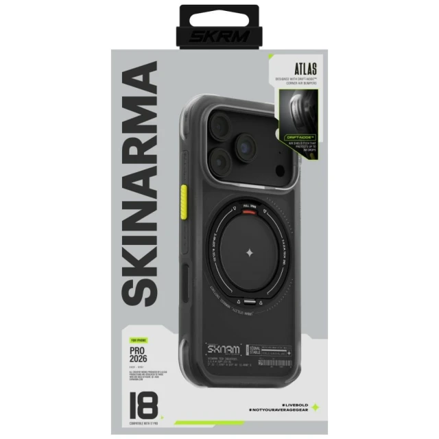 Чохол Skinarma Atlas для iPhone 18 Pro | 17 Pro Black (SK-2026IPP6.3-ATLAS-BLK)