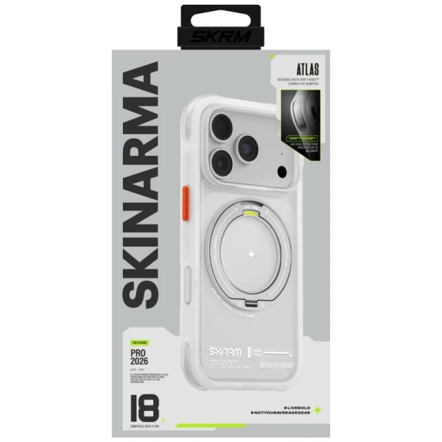 Чохол Skinarma Atlas для iPhone 18 Pro | 17 Pro White (SK-2026IPP6.3-ATLAS-FRT)