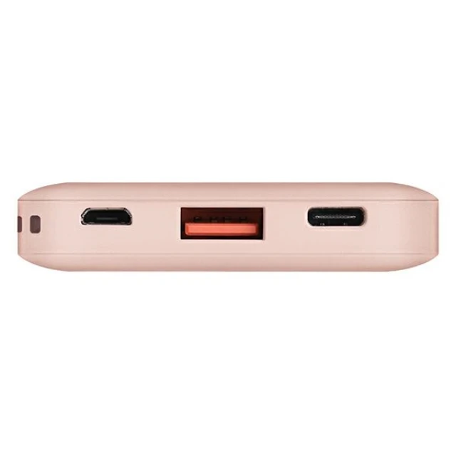 Портативний зарядний пристрій Uniq Fuele 8000mAh 18W USB-A/USB-C/micro USB Pink (UNIQ-FUELEMINI-PINK)