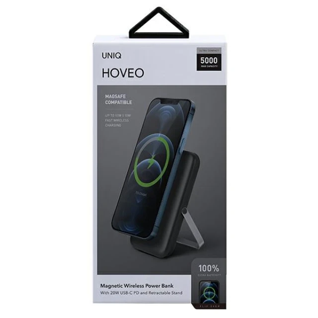 Портативний зарядний пристрій Uniq Hoveo 5000mAh 20W USB-C Charcoal Grey (UNIQ-HOVEO-GREY)