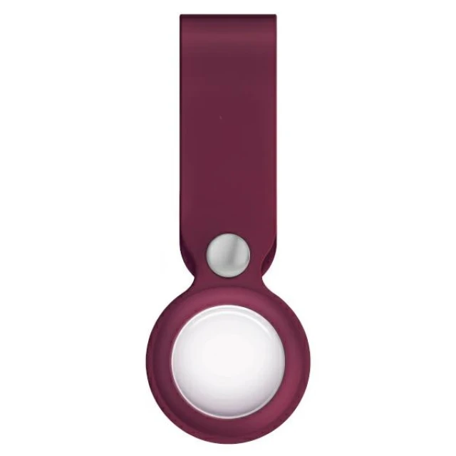 Брелок-підвіска UNIQ Vencer Silicone для AirTag Burgundy (UNIQ-AIRTAG-VENMRN)