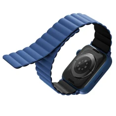 Ремінець Uniq Revix для Apple Watch Series 9/8/7 41 mm | 6/5/SE 40 mm | 3/2/1 38 mm Black-Blue (UNIQ-41MM-REVBLUBLK)