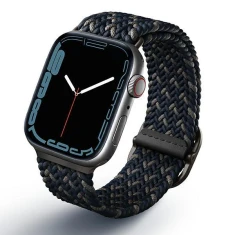 Ремінець Uniq Aspen Braided DE для Apple Watch 49 | 46 | 45 | 44 | 42 mm (1-3 series) Obsidian Blue (UNIQ-45MM-ASPDEOBLU)