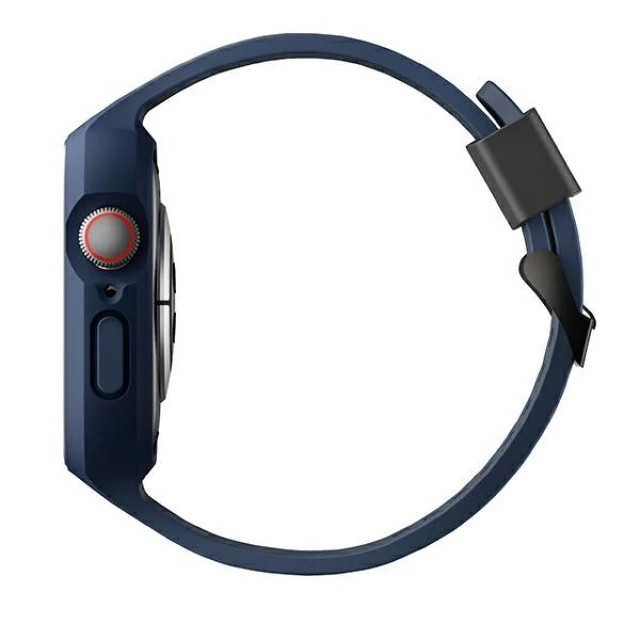 Чехол-ремешок UNIQ Monos для Apple Watch 45 | 44 mm Marine Blue (UNIQ-45MM-MONOSBLU)