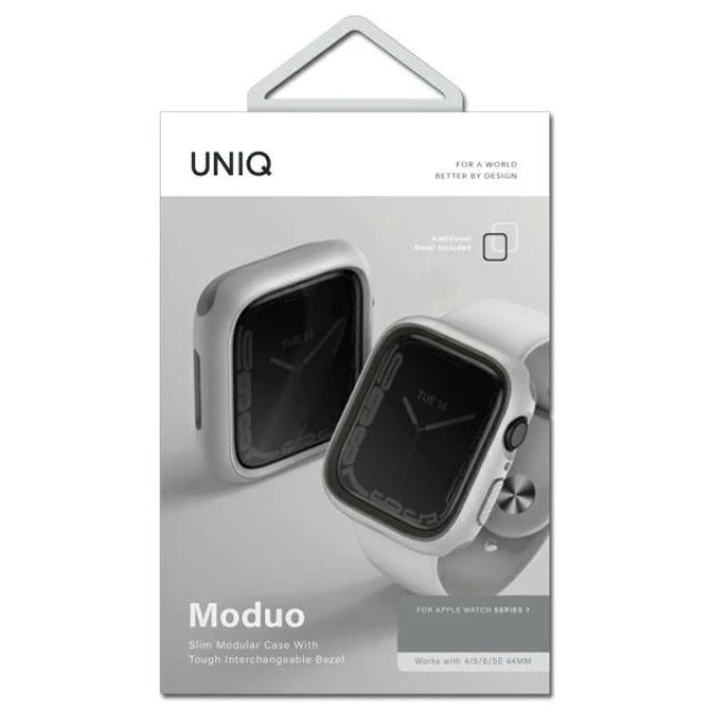 Чохол Uniq Moduo для Apple Watch 4/5/6/7/8/SE 40 | 41 mm Chalk Stone Grey (UNIQ-41MM-MDCHSGRY)