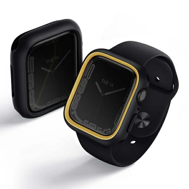 Чохол Uniq Moduo для Apple Watch 4/5/6/7/8/SE 44 | 45 mm Midnight Mustard (UNIQ-45MM-MDBLKMUS)
