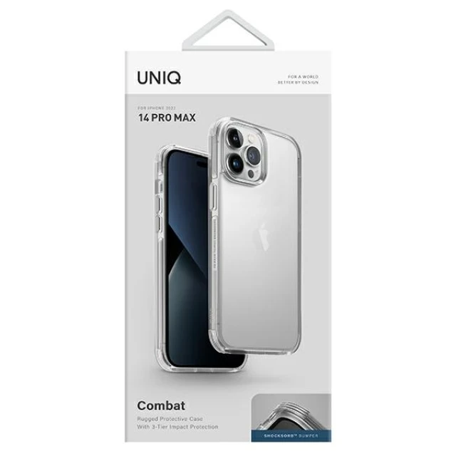 Чехол Uniq Combat для iPhone 14 Pro Max Crystal Clear (UNIQ-IP6.7PM(2022)-COMCLR)