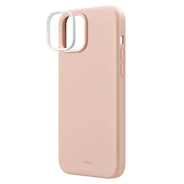 Чохол Uniq Lino для iPhone 14 Plus Blush Pink (UNIQ-IP6.7M(2022)-LINOPNK)