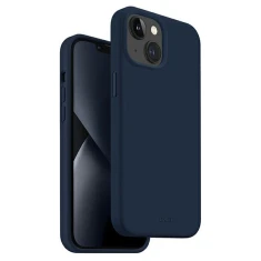 Чехол Uniq Lino для iPhone 14 Plus Marine Blue (UNIQ-IP6.7M(2022)-LINOBLU)