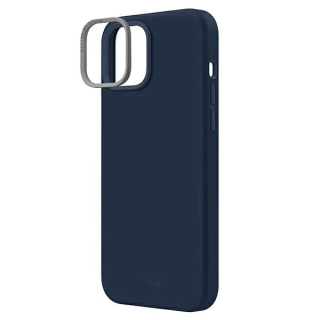 Чохол Uniq Lino для iPhone 14 Plus Marine Blue (UNIQ-IP6.7M(2022)-LINOBLU)
