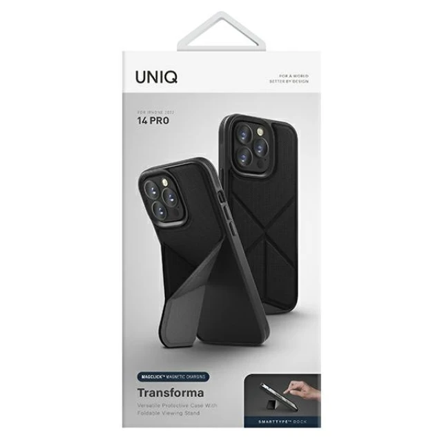 Чохол UNIQ Transforma для iPhone 14 Pro Ebony Black with MagSafe (UNIQ-IP6.1P(2022)-TRSFMBLK)